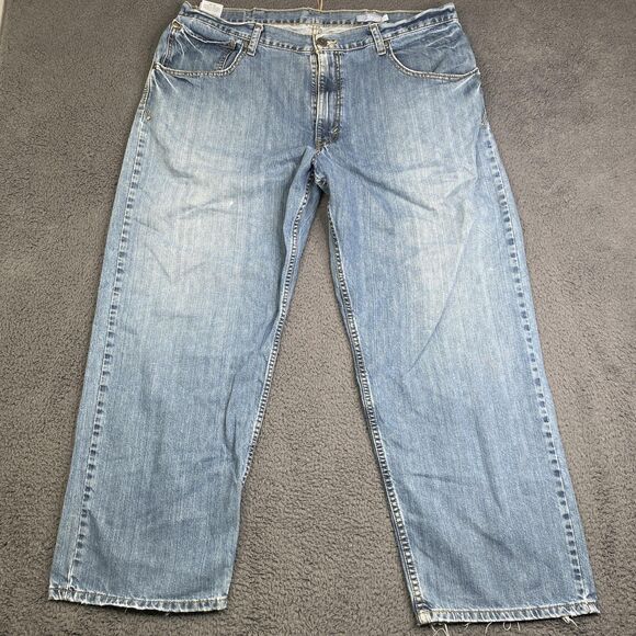 Vintage Levis SilverTab Jeans Mens 40x30 Blue Baggy Fit Distressed Denim 90s Y2K - Picture 1 of 16